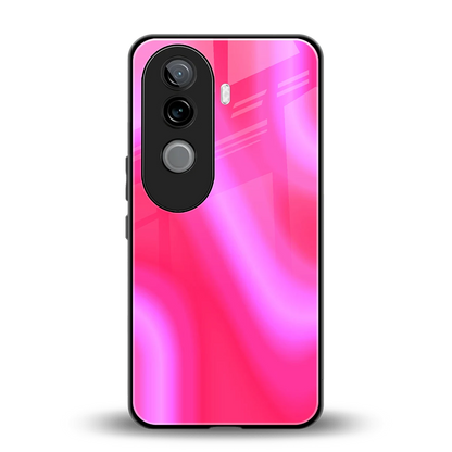 Blush Flow back phone cover | glass case for vivo v40e