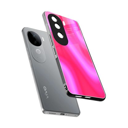 Blush Flow sleek vivo v40e cover with tempered glass back and TPU edges