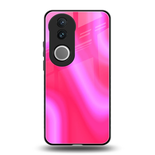 Blush Flow back phone cover | glass case for vivo v50