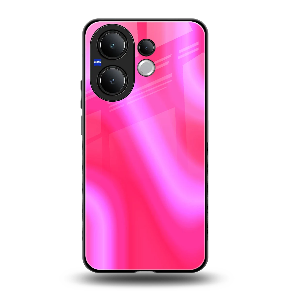 Blush Flow back phone cover | glass case for vivo v60