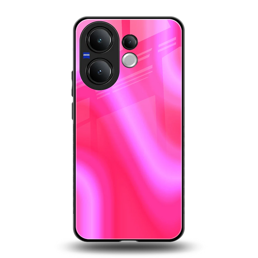 Blush Flow back phone cover | glass case for vivo v60