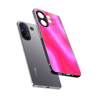 Blush Flow sleek vivo v60 cover with tempered glass back and TPU edges