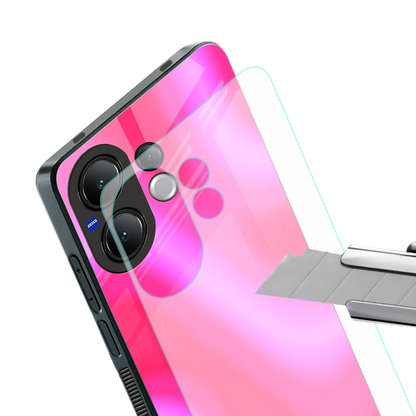 Blush Flow stylish phone case for vivo v60 | glossy glass and slim fit