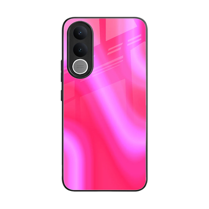 Blush Flow back phone cover | glass case for vivo v70 fe