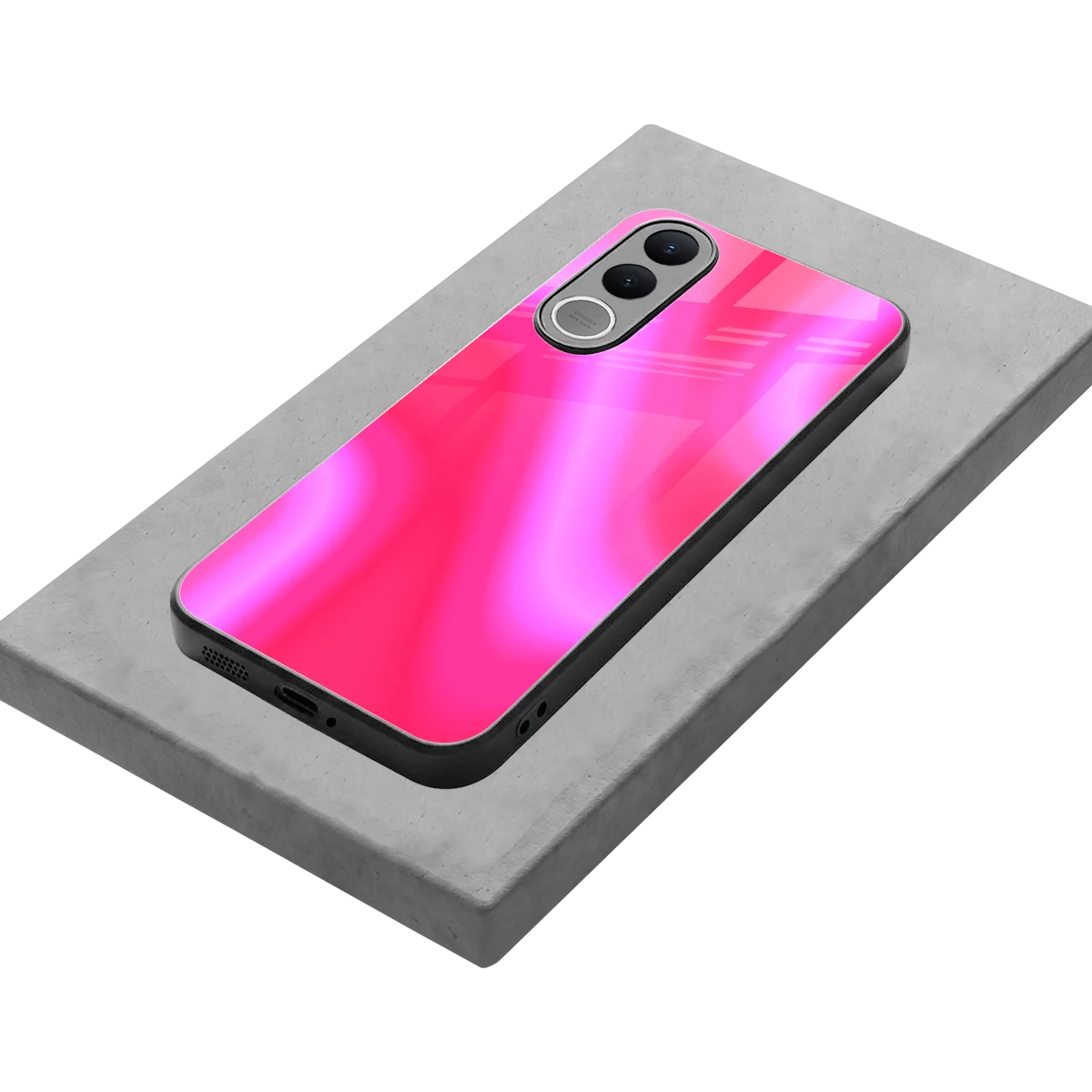 Blush Flow stylish phone case for vivo v70 fe | glossy glass and slim fit