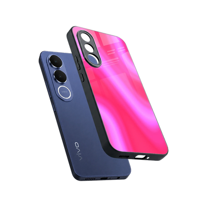 Blush Flow sleek vivo v70 fe cover with tempered glass back and TPU edges