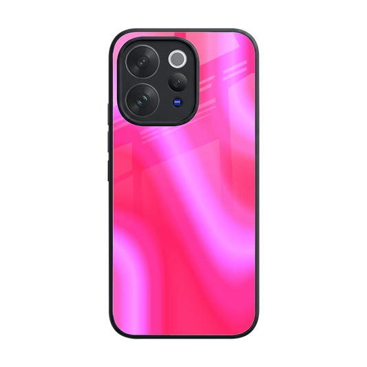 Blush Flow back phone cover | glass case for vivo v70 elite
