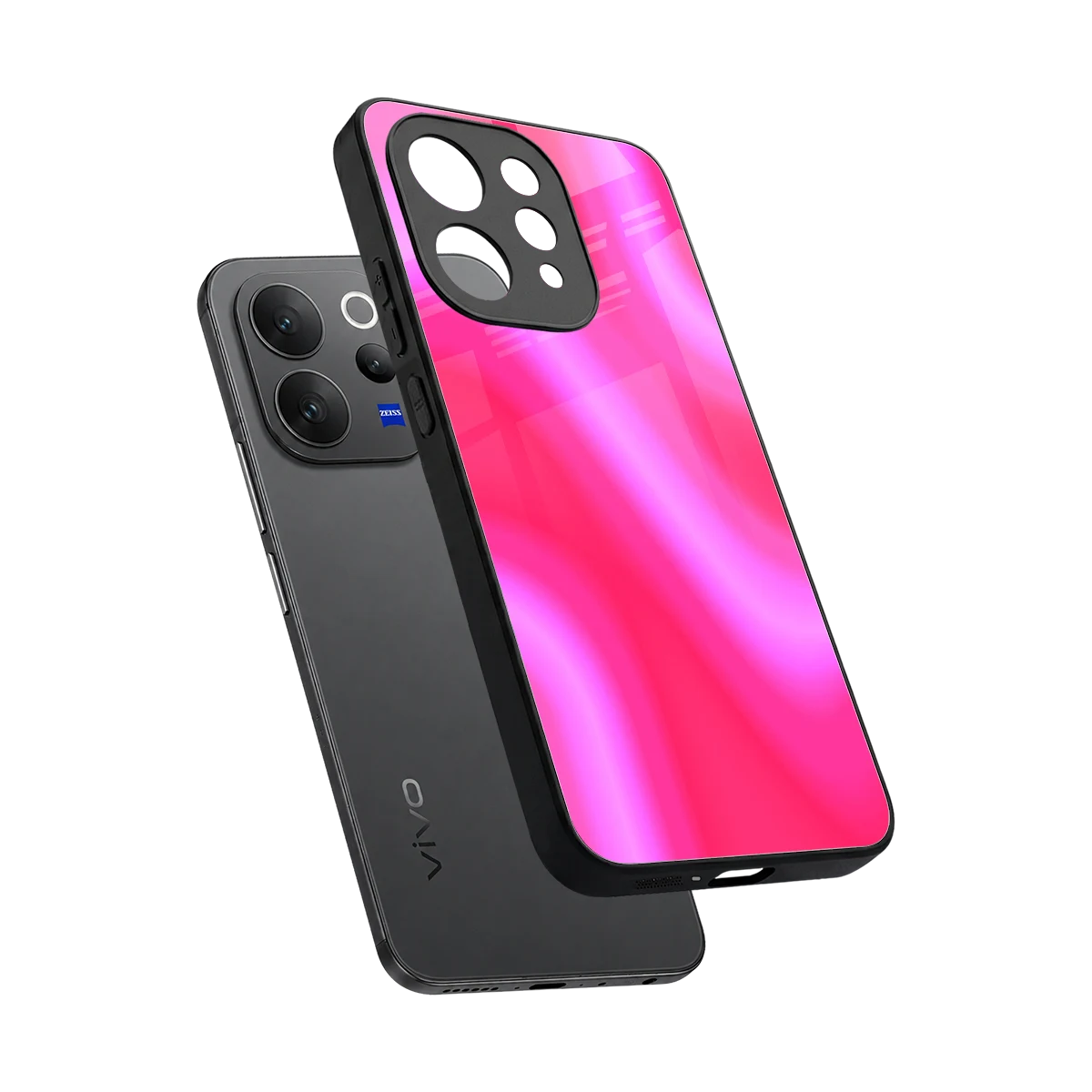 Blush Flow sleek vivo v70 cover with tempered glass back and TPU edges