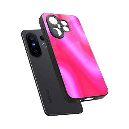 Blush Flow sleek vivo x200 fe cover with tempered glass back and TPU edges
