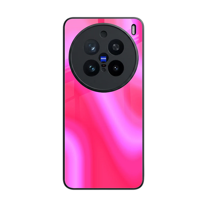 Blush Flow back phone cover | glass case for vivo x200 pro