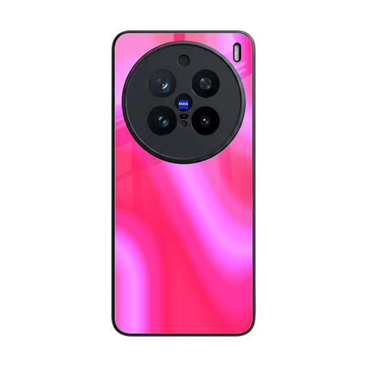Blush Flow back phone cover | glass case for vivo x200 pro