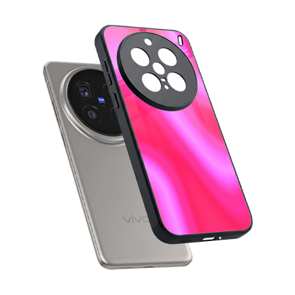 Blush Flow sleek vivo x200 pro cover with tempered glass back and TPU edges