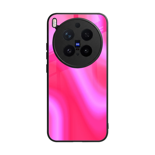 Blush Flow back phone cover | glass case for vivo x300 pro