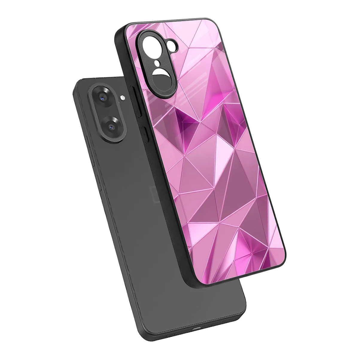 Blush Mosaic sleek oneplus nord ce5 5g cover with tempered glass back and TPU edges