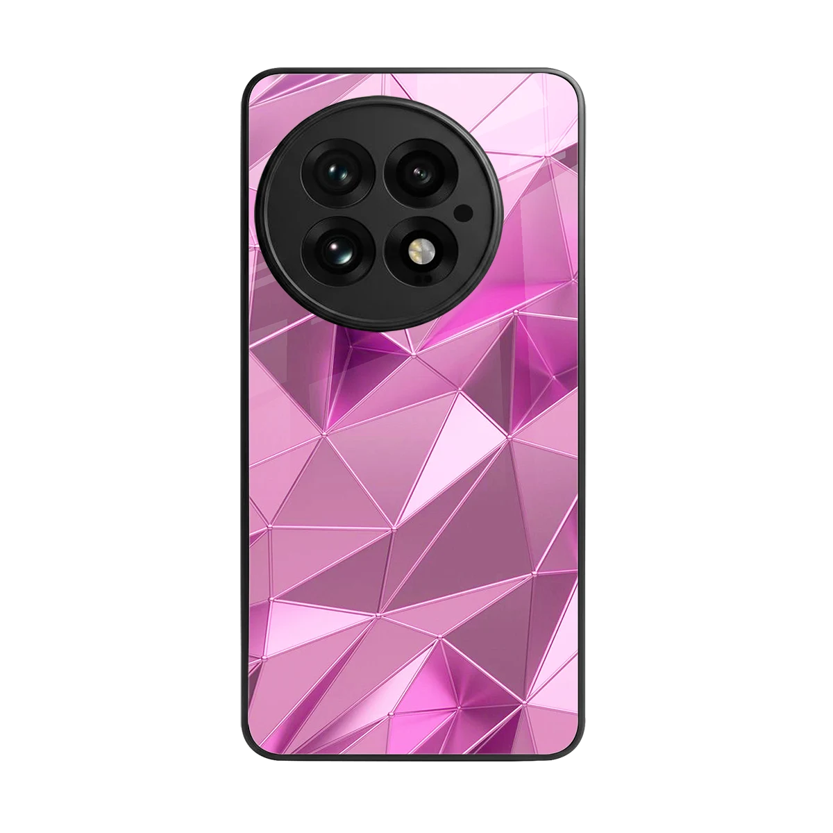 Blush Mosaic back phone cover | glass case for oneplus 13