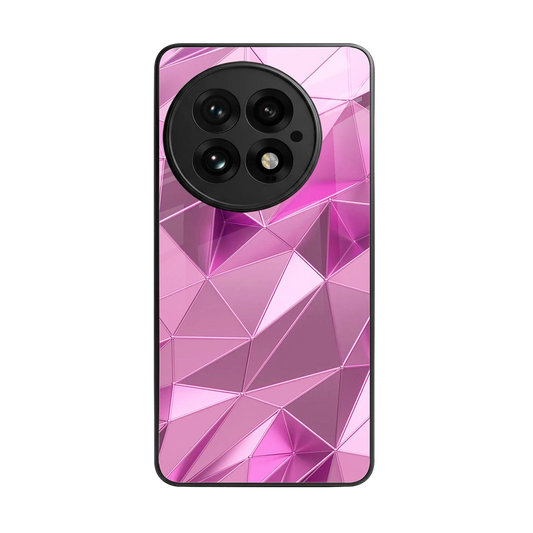 Blush Mosaic back phone cover | glass case for oneplus 13