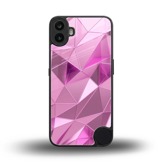 Blush Mosaic back phone cover | glass case for cmf nothing phone 1