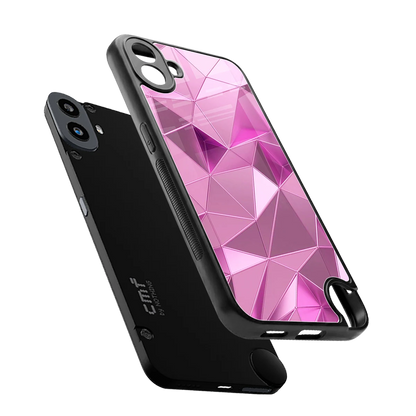 Blush Mosaic sleek cmf nothing phone 1 cover with tempered glass back and TPU edges