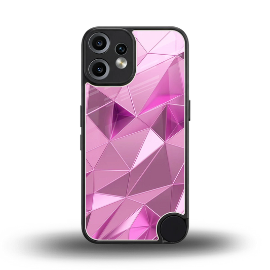 Blush Mosaic back phone cover | glass case for cmf nothing phone 2 pro