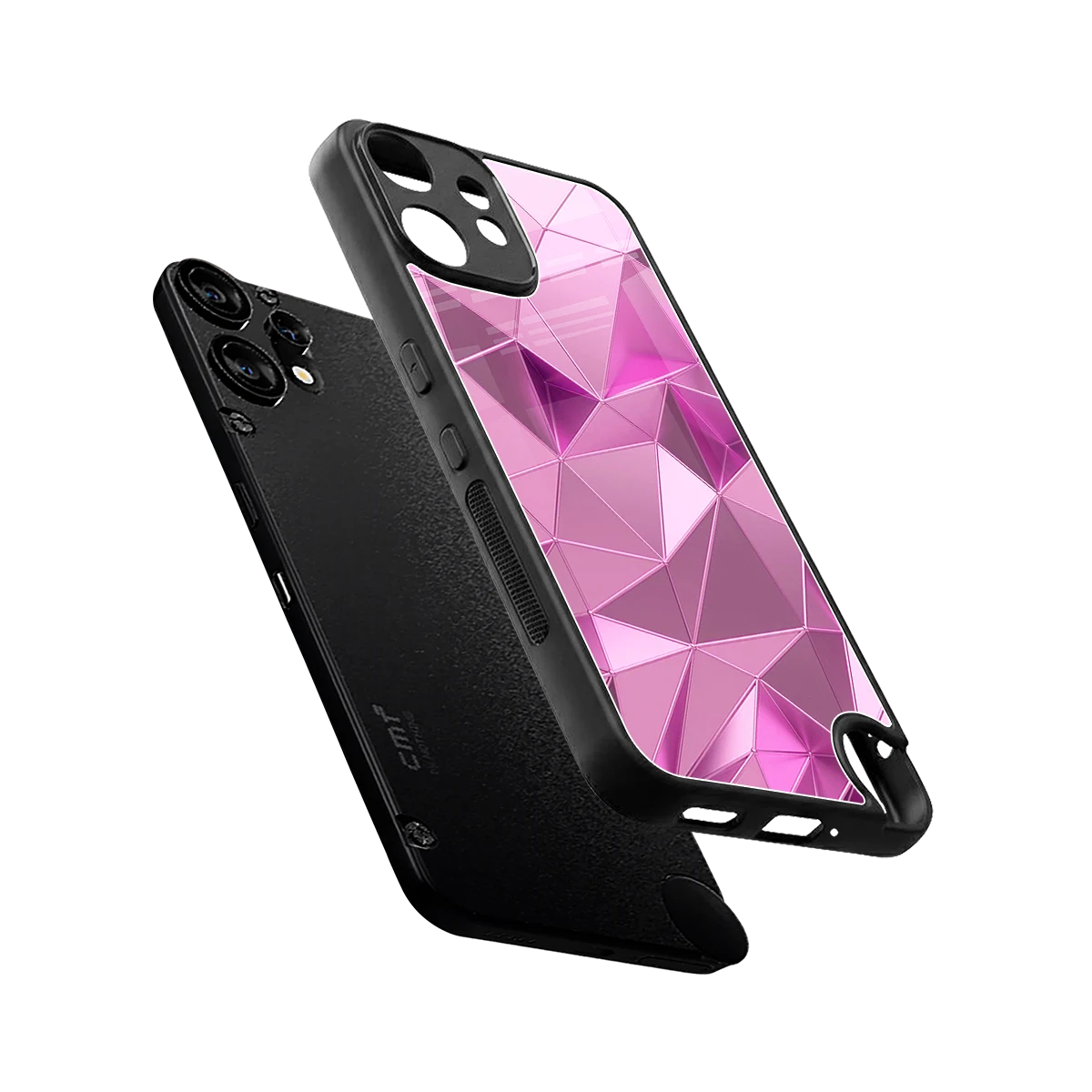Blush Mosaic sleek cmf nothing phone 2 pro cover with tempered glass back and TPU edges