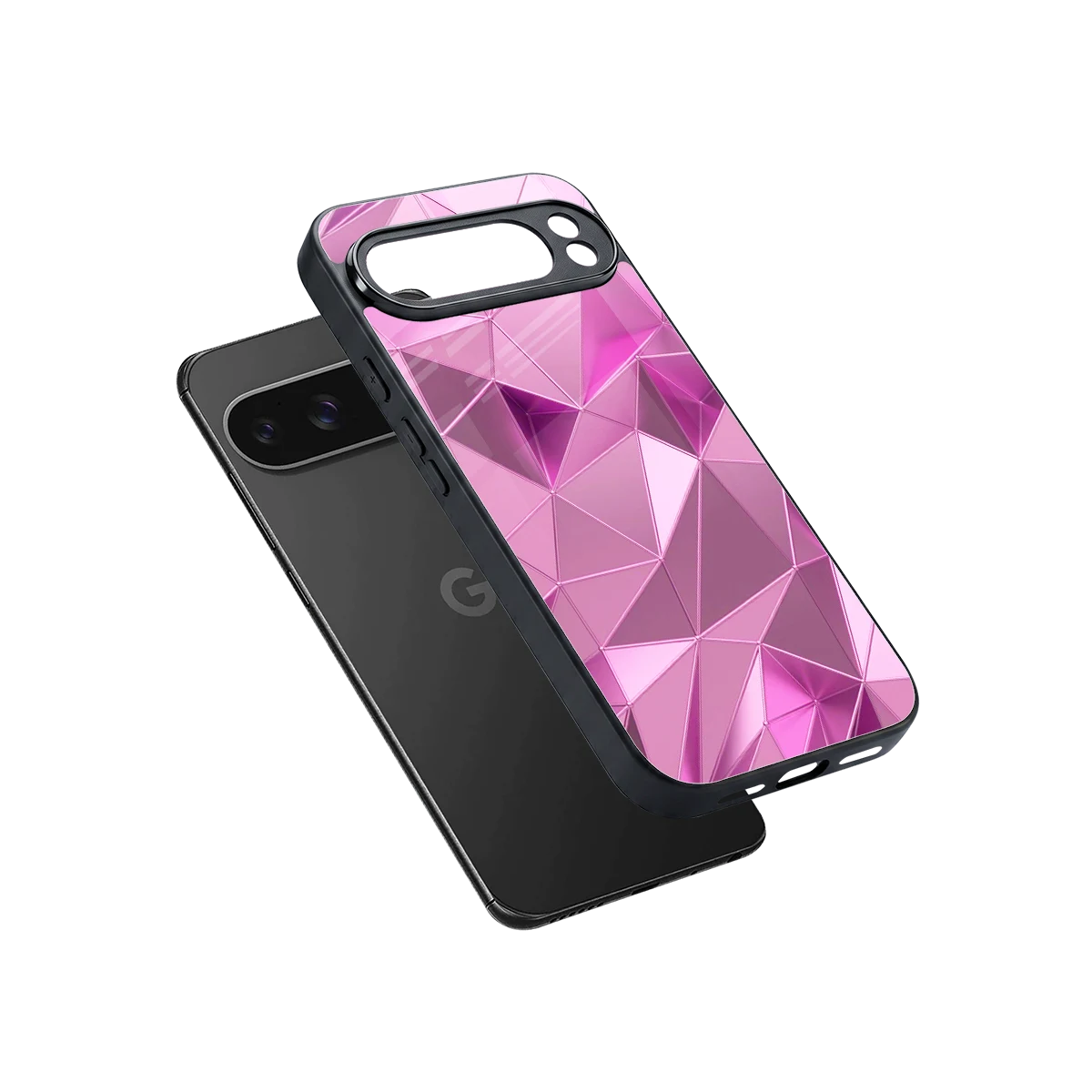 Blush Mosaic sleek google pixel 10 pro xl cover with tempered glass back and TPU edges