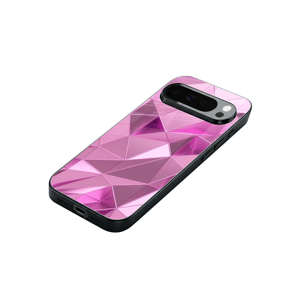 Blush Mosaic stylish phone case for google pixel 10 pro xl | glossy glass and slim fit