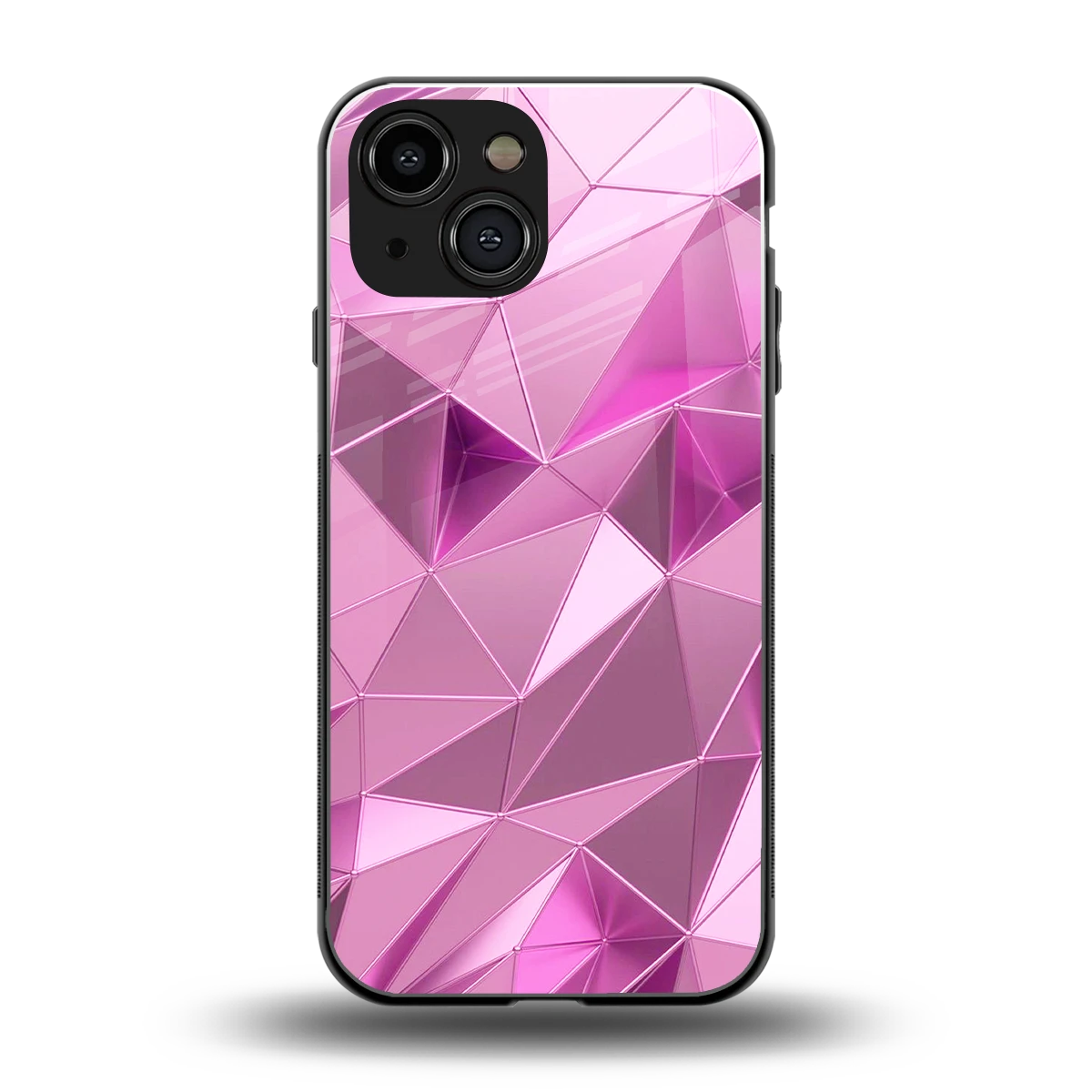 Blush Mosaic back phone cover | glass case for iphone 13 mini
