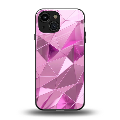 Blush Mosaic back phone cover | glass case for iphone 13 mini
