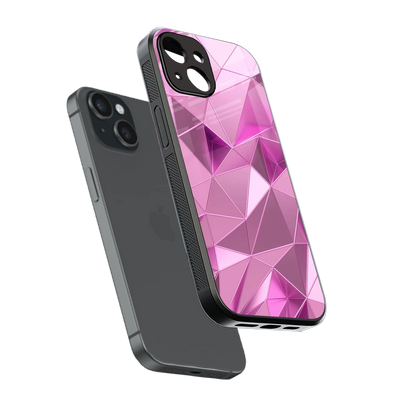 Blush Mosaic sleek iphone 13 cover with tempered glass back and TPU edges