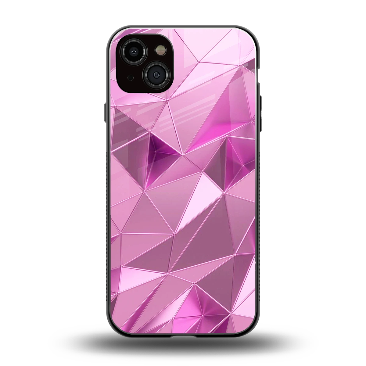 Blush Mosaic back phone cover | glass case for iphone 14 plus