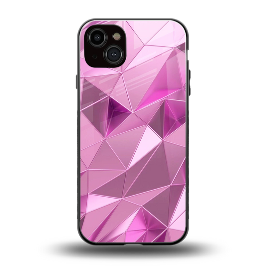Blush Mosaic back phone cover | glass case for iphone 14 plus