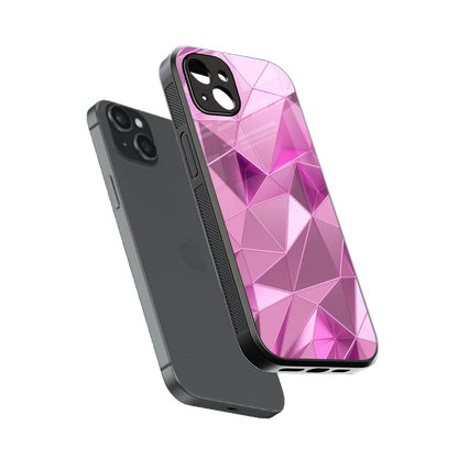 Blush Mosaic sleek iphone 14 plus cover with tempered glass back and TPU edges