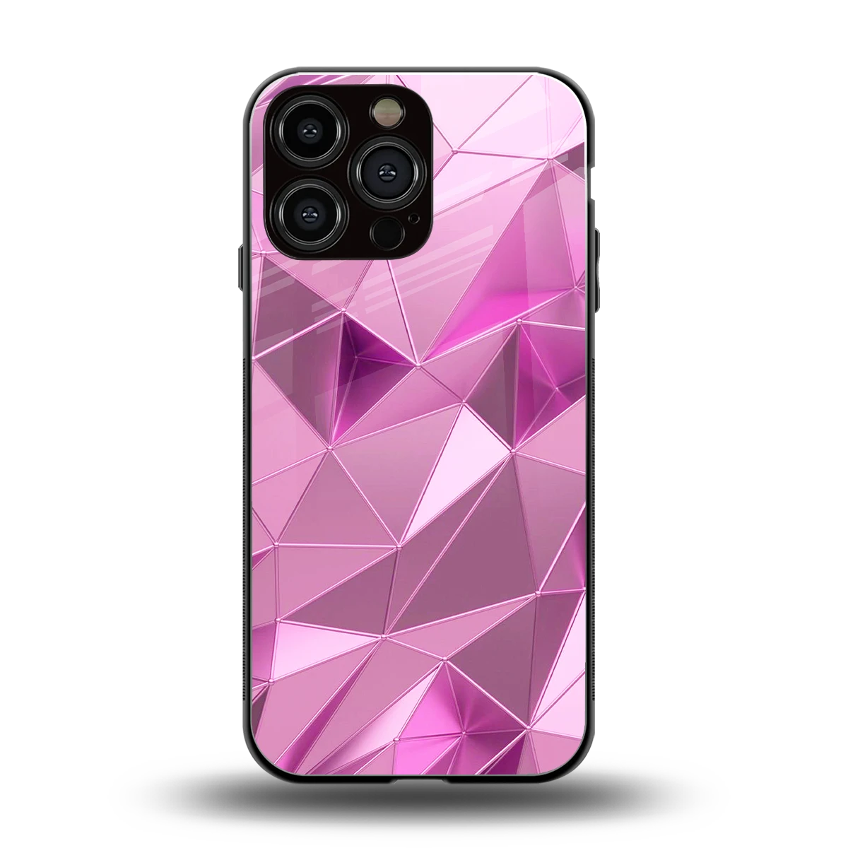Blush Mosaic back phone cover | glass case for iphone 15 pro max