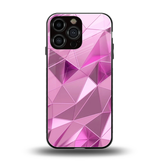 Blush Mosaic back phone cover | glass case for iphone 15 pro max