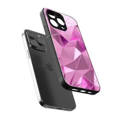 Blush Mosaic sleek iphone 15 pro max cover with tempered glass back and TPU edges