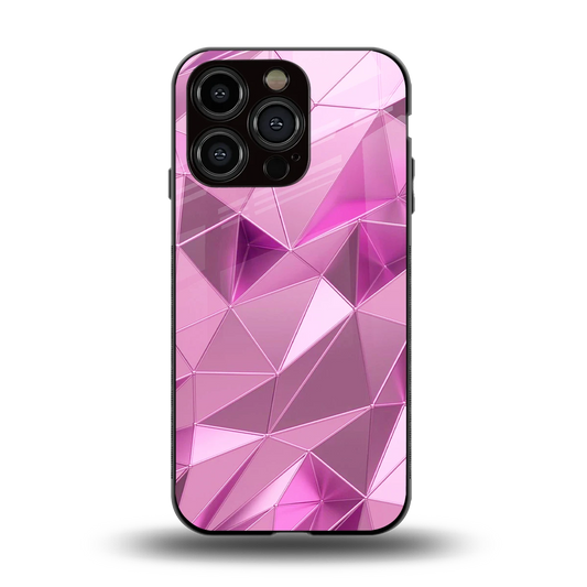 Blush Mosaic back phone cover | glass case for iphone 15 pro