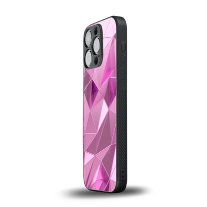 Blush Mosaic iphone 15 pro mobile cover | shockproof glass phone case