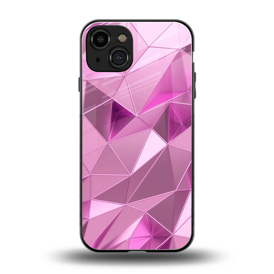 Blush Mosaic back phone cover | glass case for iphone 15