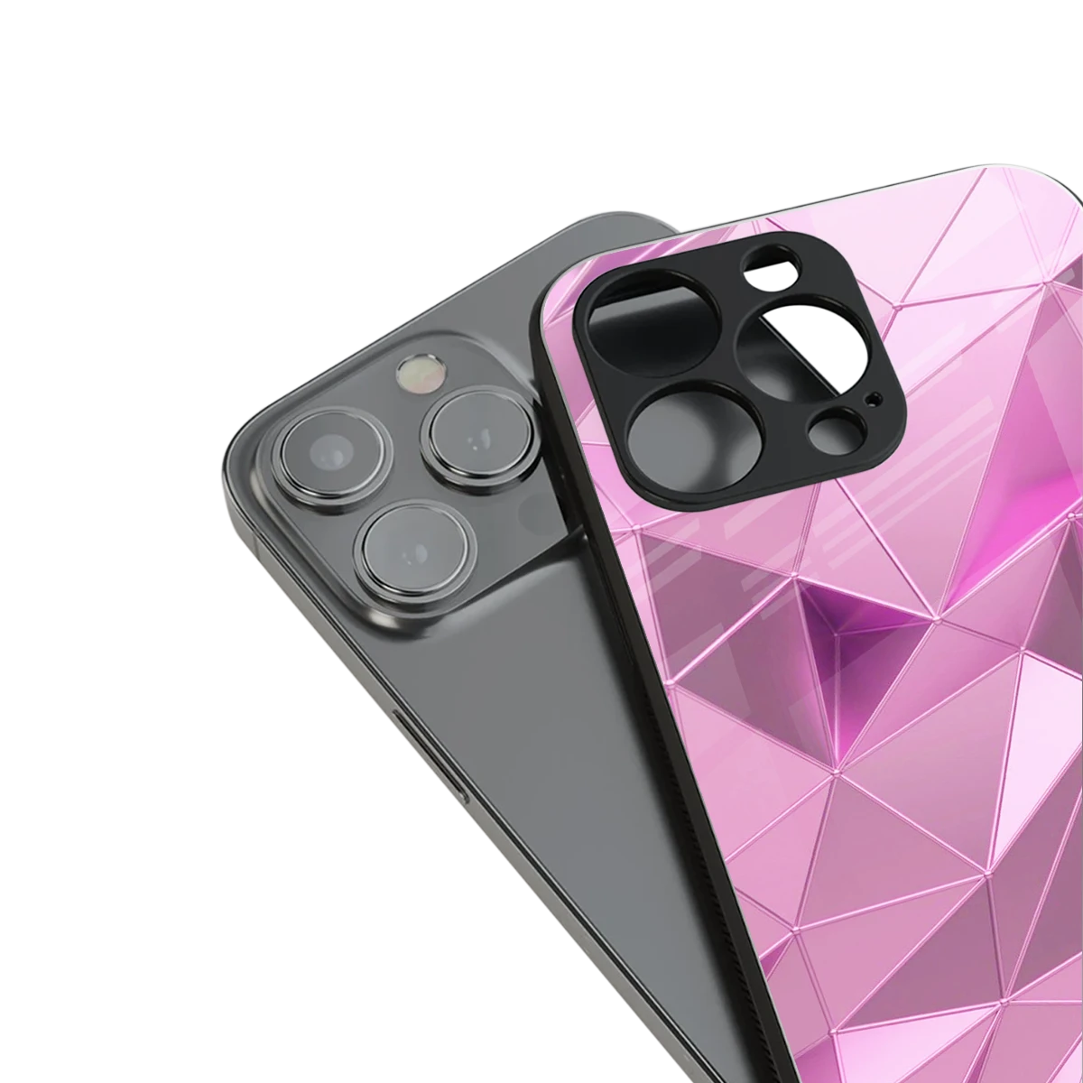 Blush Mosaic stylish phone case for iphone 15 pro max | glossy glass and slim fit