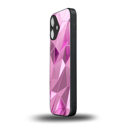 Blush Mosaic iPhone 16 mobile cover | shockproof glass phone case