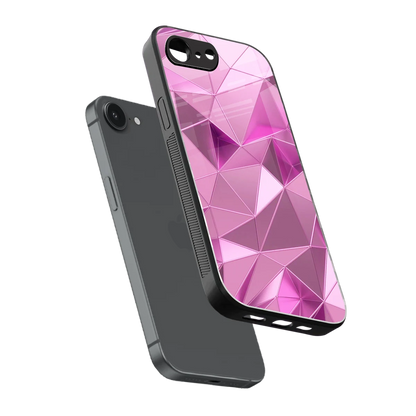 Blush Mosaic sleek iphone 16e cover with tempered glass back and TPU edges