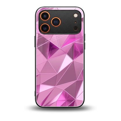 Blush Mosaic back phone cover | glass case for iphone 17 pro