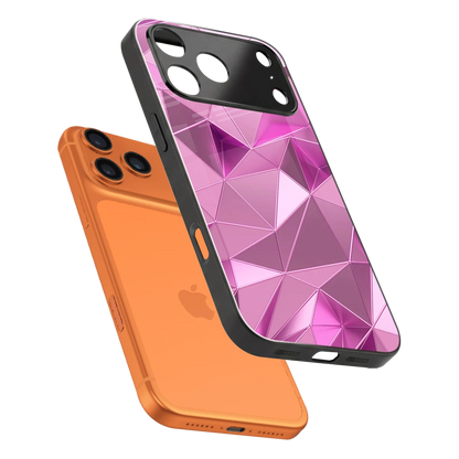 Blush Mosaic sleek iphone 17 pro cover with tempered glass back and TPU edges