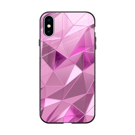 Blush Mosaic back phone cover | glass case for iphone x
