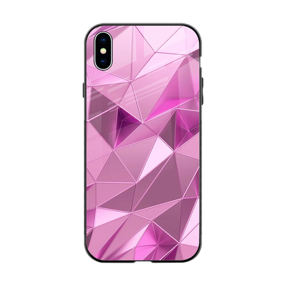 Blush Mosaic back phone cover | glass case for iphone xs max