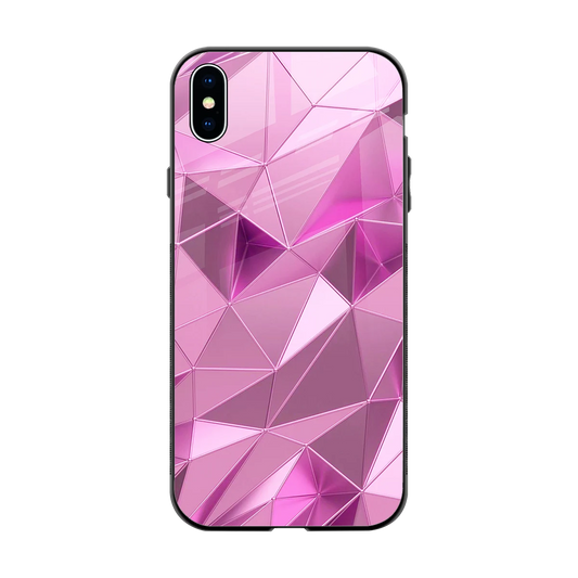 Blush Mosaic back phone cover | glass case for iphone xs max