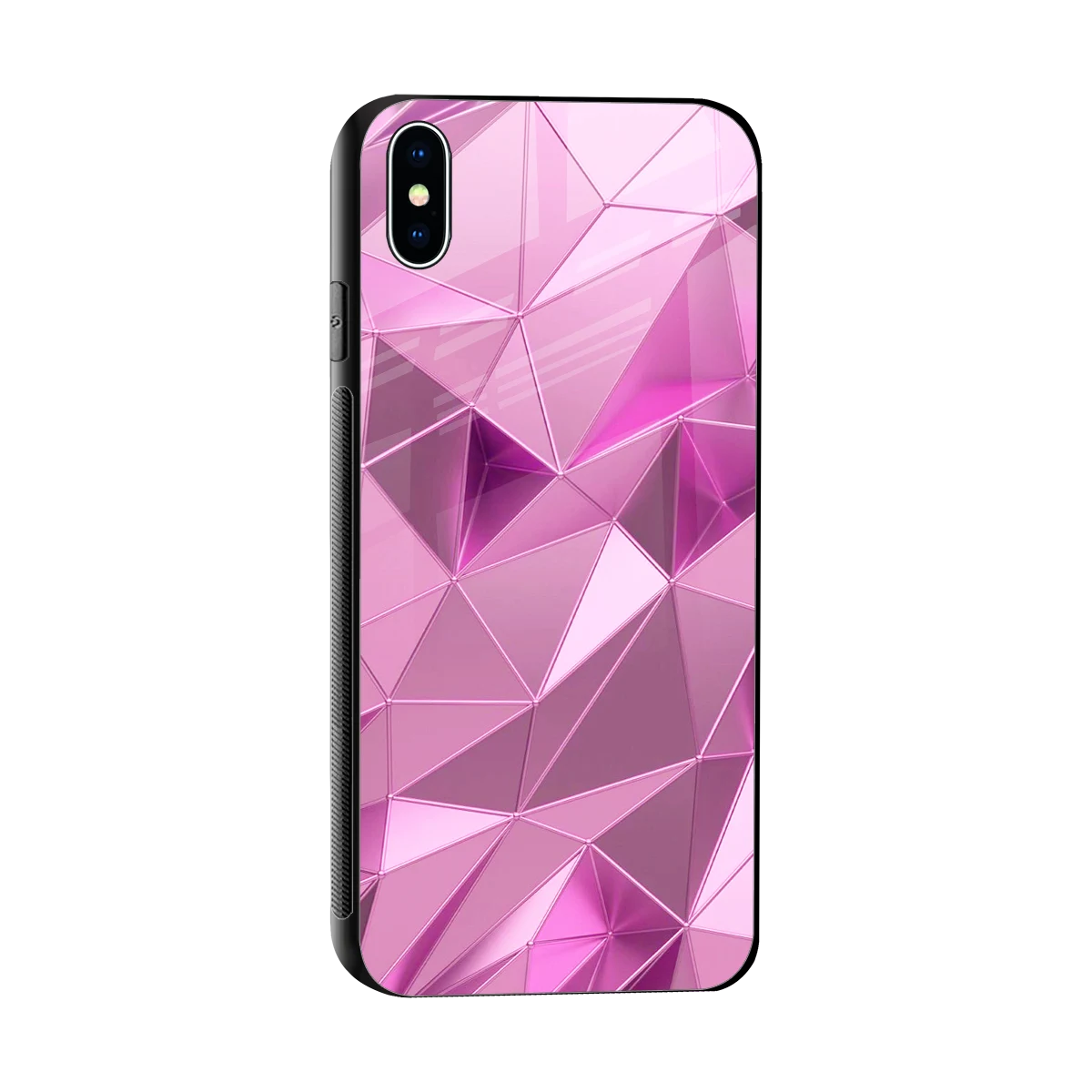 Blush Mosaic sleek iphone xs max cover with tempered glass back and TPU edges
