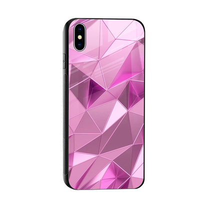 Blush Mosaic sleek iphone xs max cover with tempered glass back and TPU edges