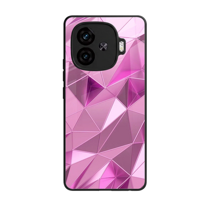 Blush Mosaic back phone cover | glass case for iqoo neo 10r 5g