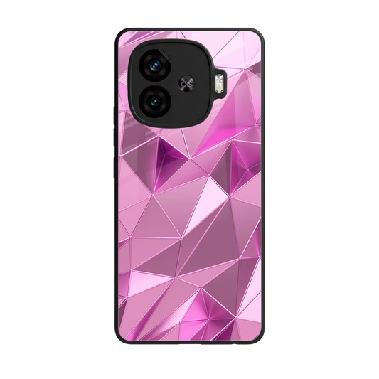 Blush Mosaic back phone cover | glass case for iqoo neo 10r 5g